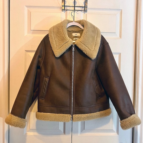 Mango Shearling Collar Jacket – WORN ONCE - Picture 7 of 7